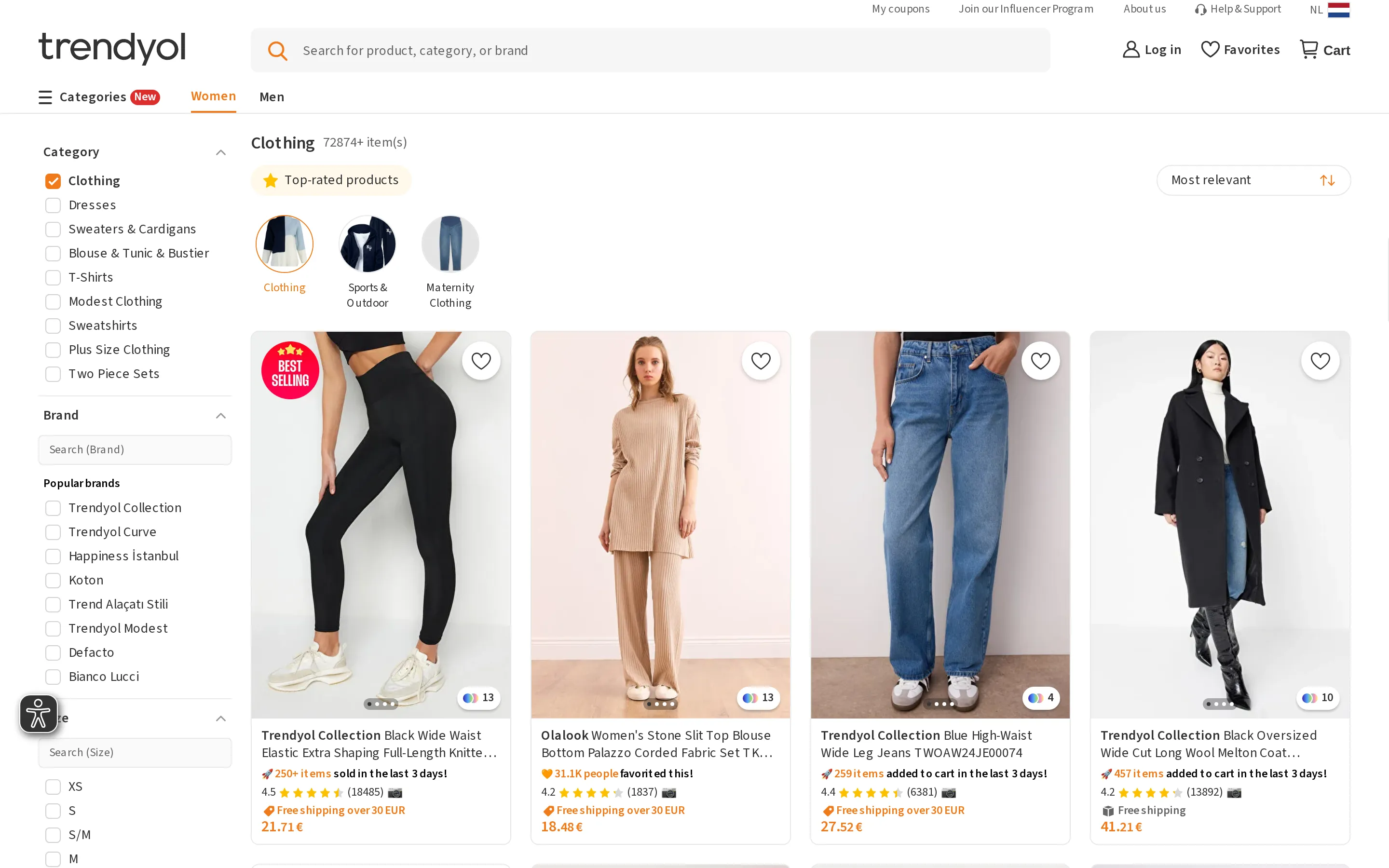 Trendyol collection page