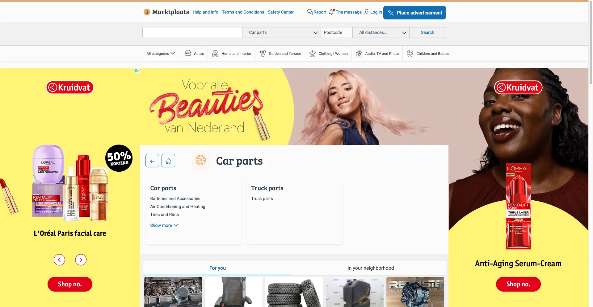Marktplaats collection page