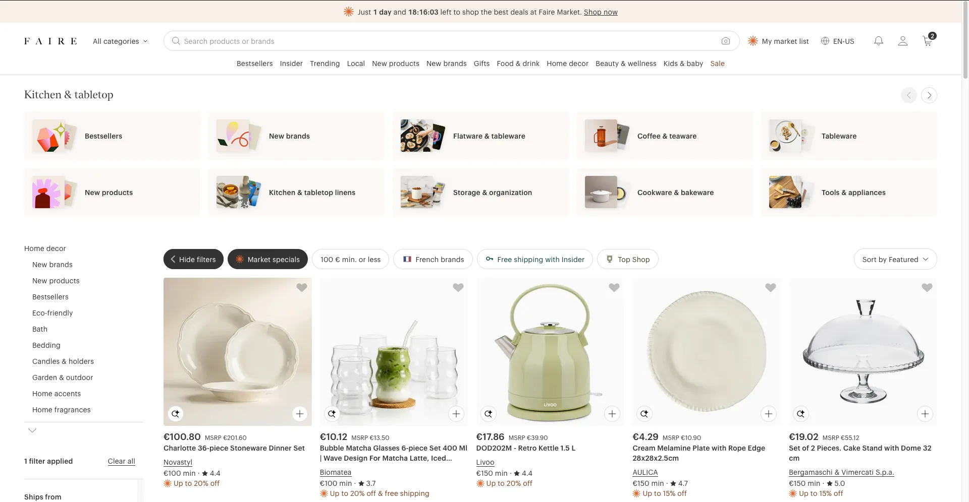 Faire collection page