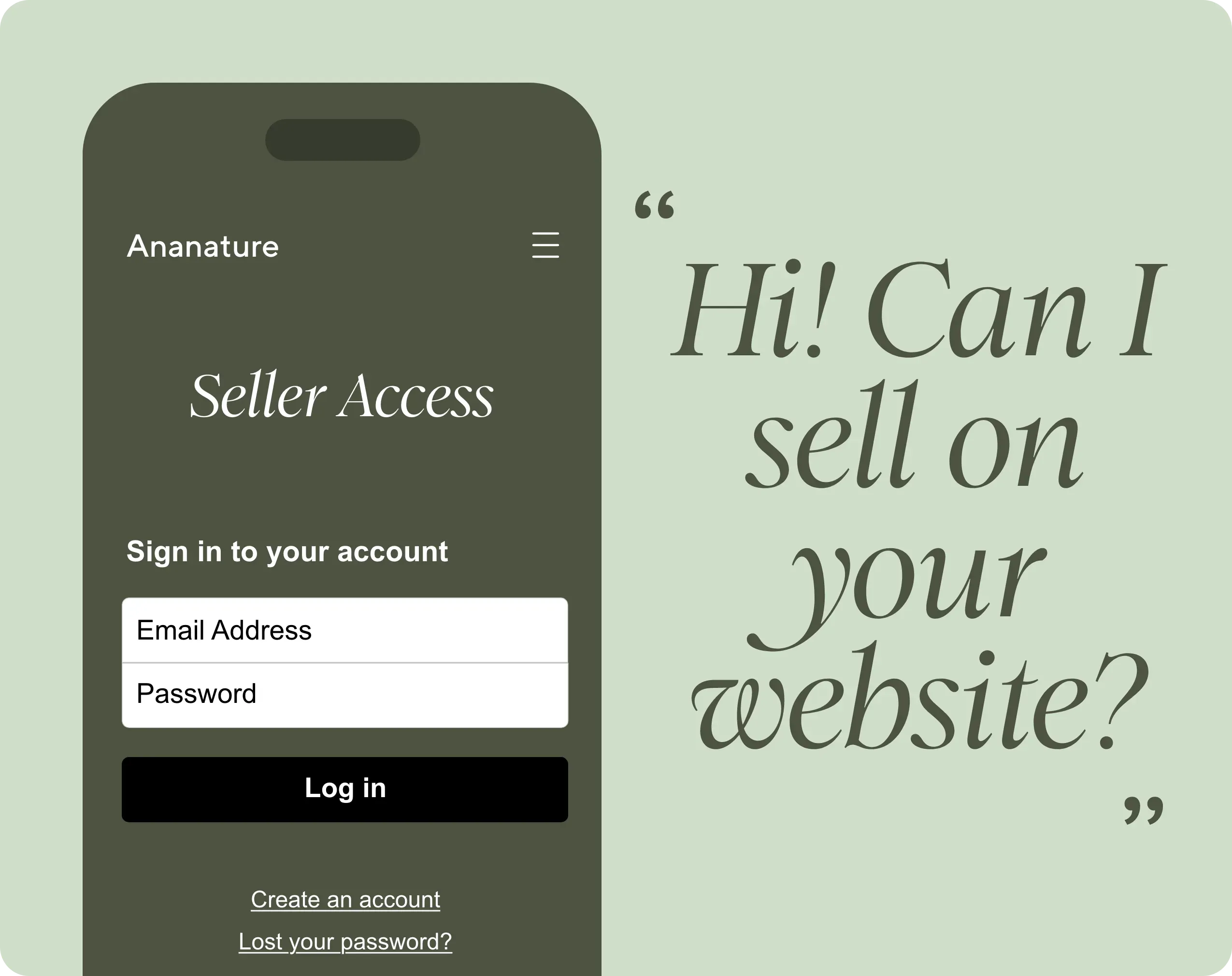 Mobil mit Text: Kann ich Produkte auf Ihrer Website verkaufen?