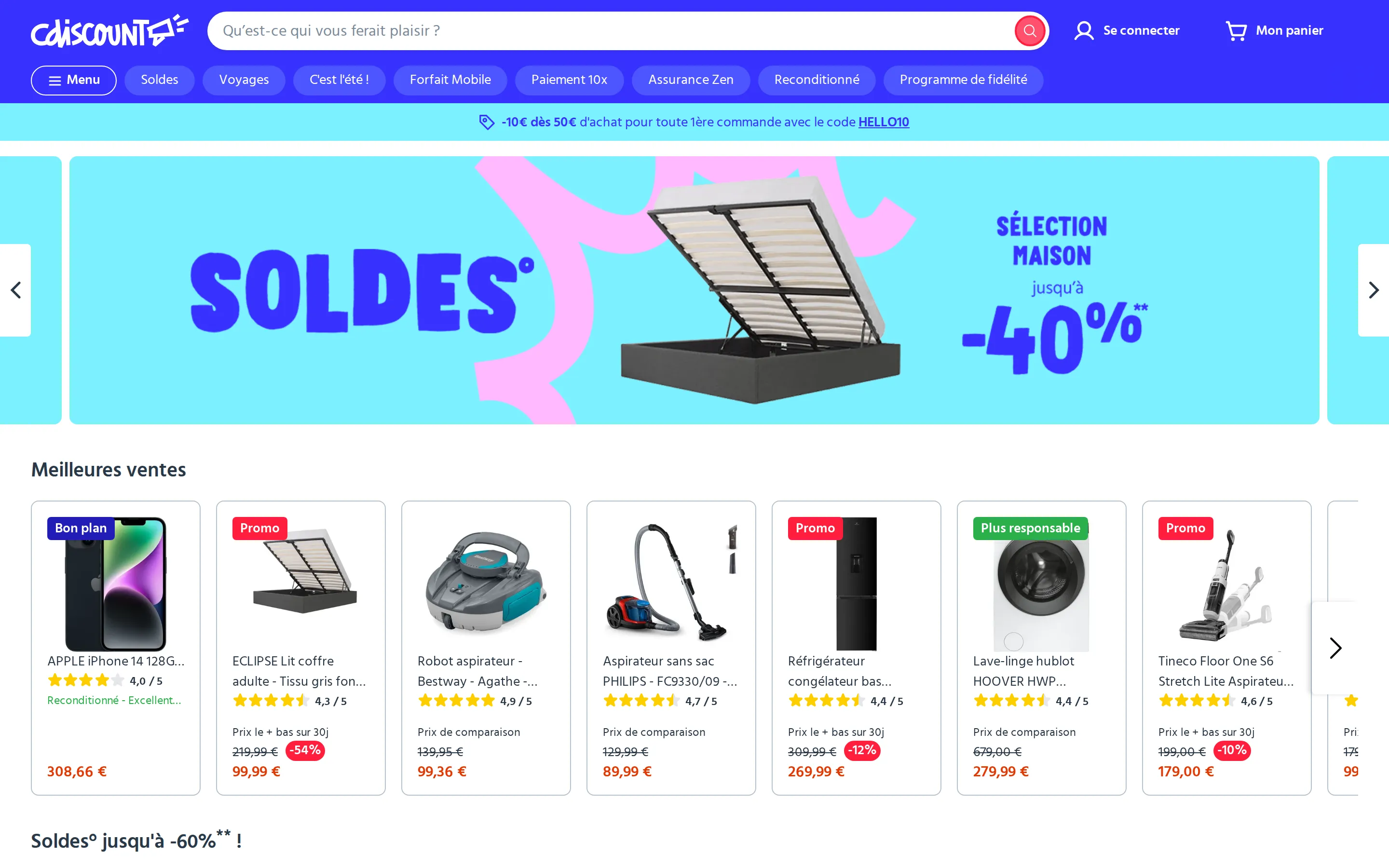 Cdiscount homepage