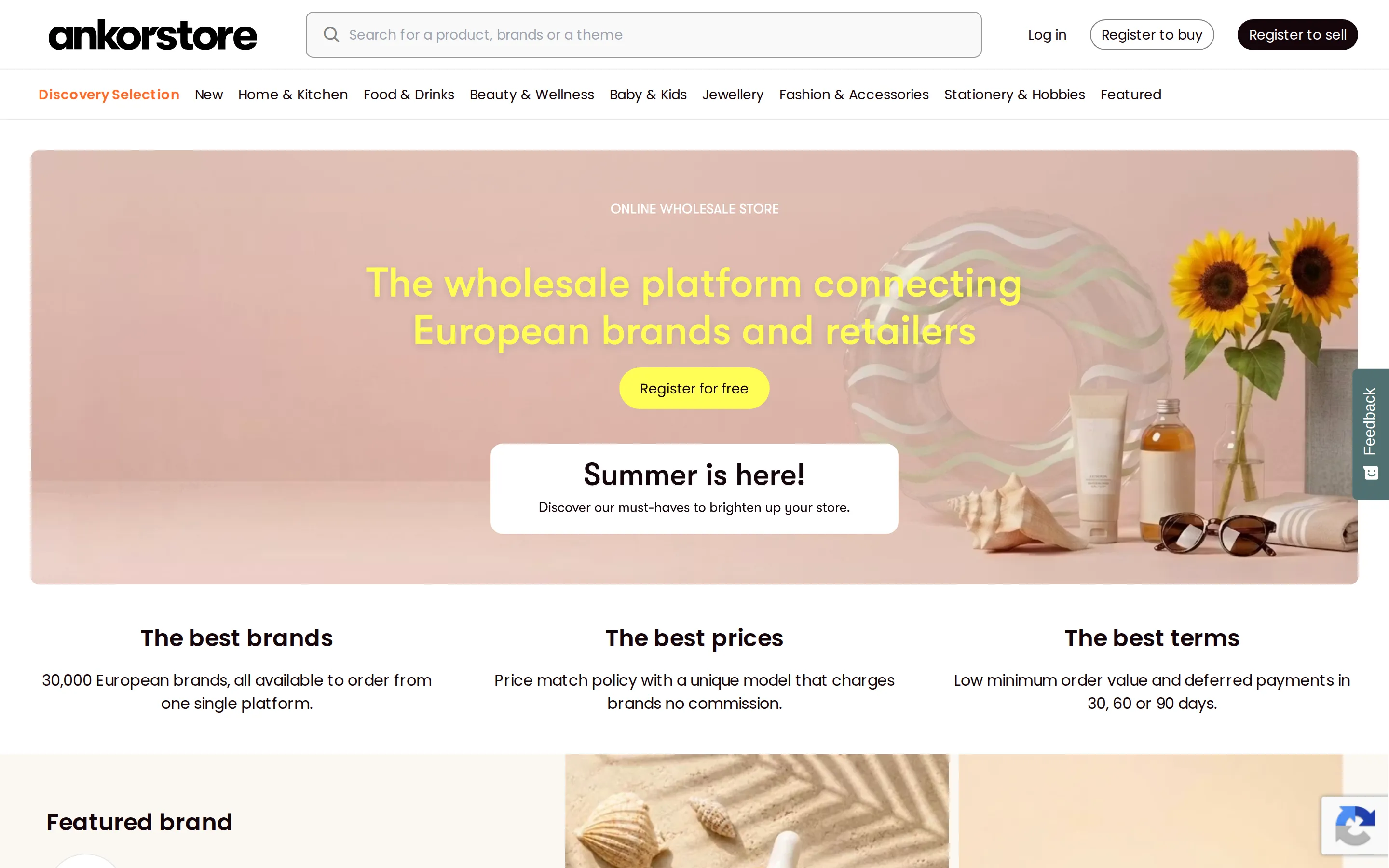 Ankorstore homepage