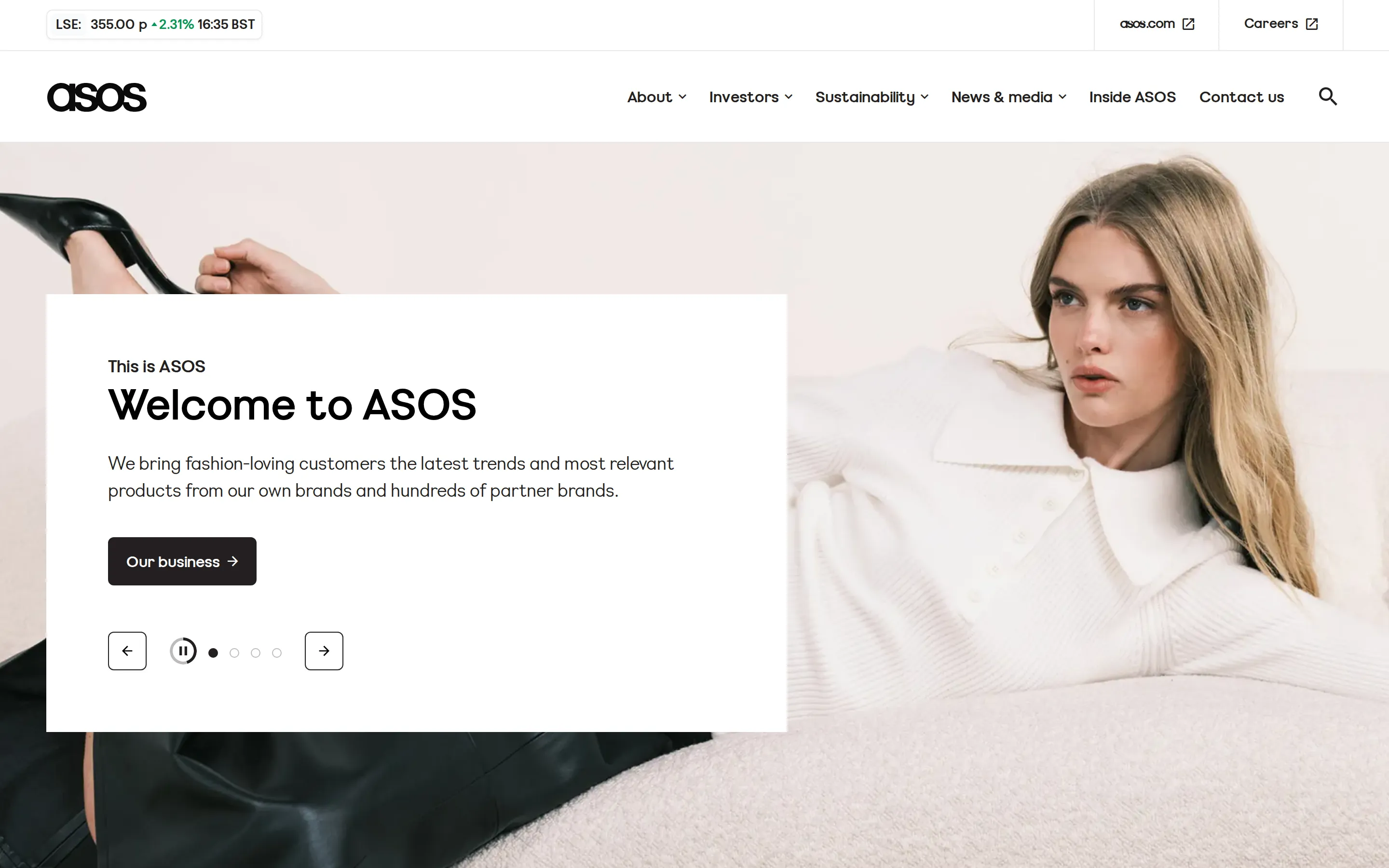 ASOS Marketplace homepage