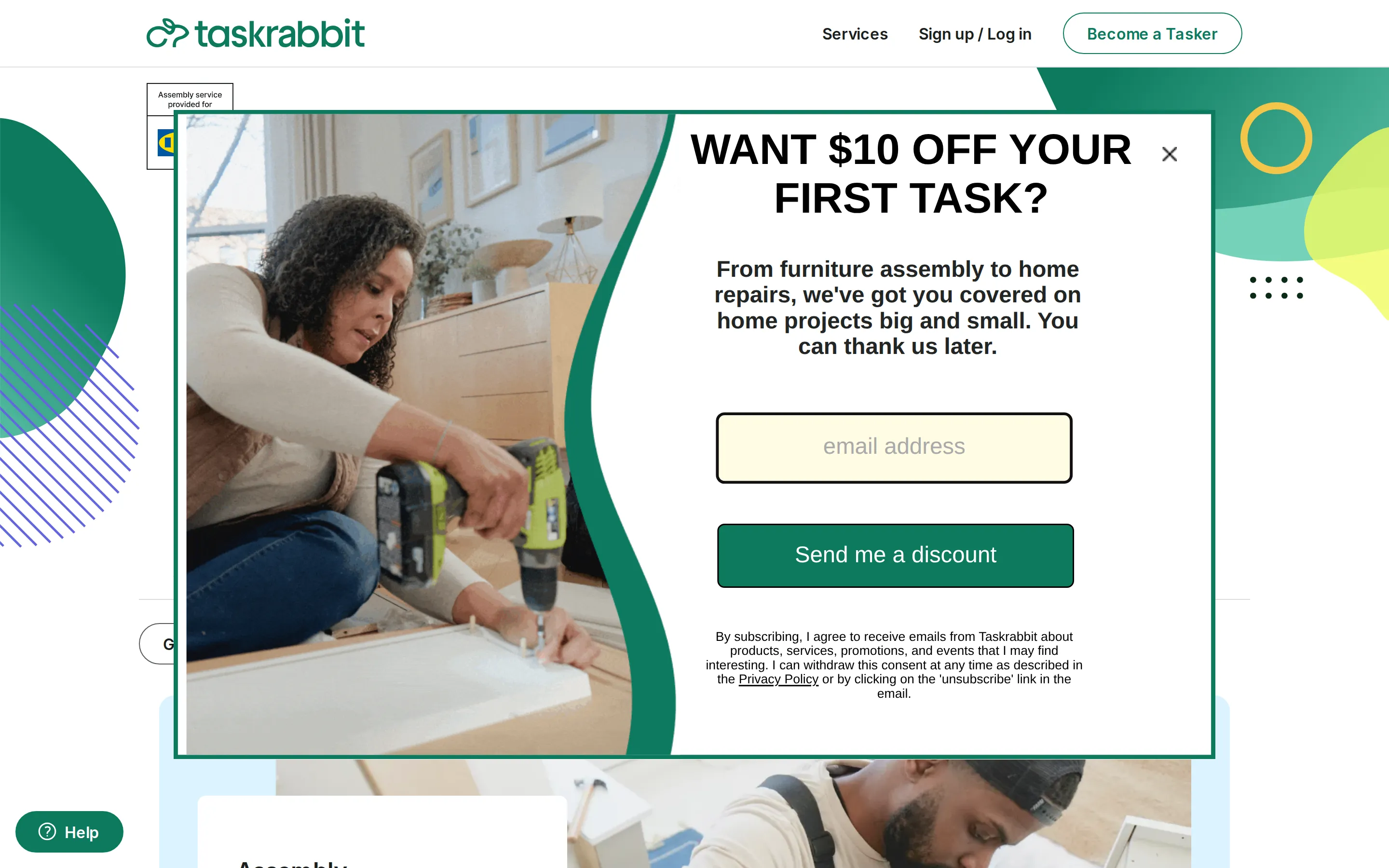 TaskRabbit homepage