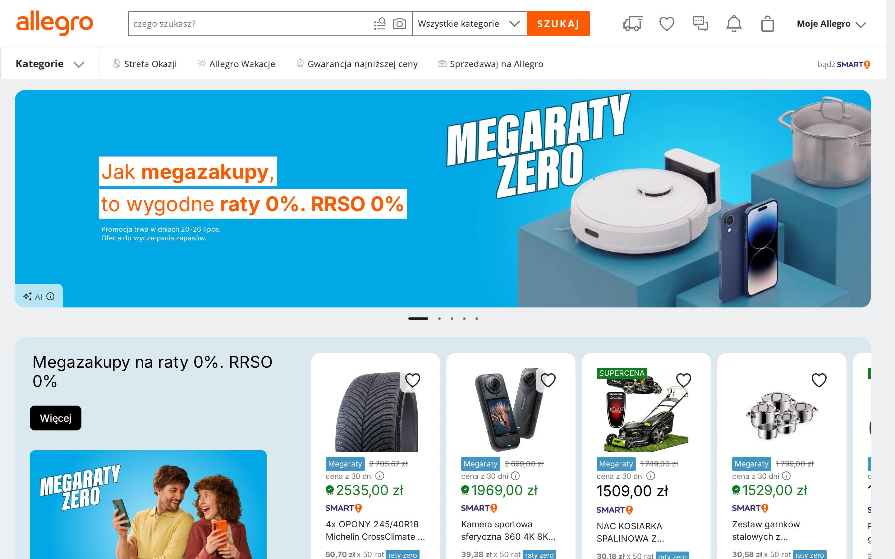 Allegro homepage