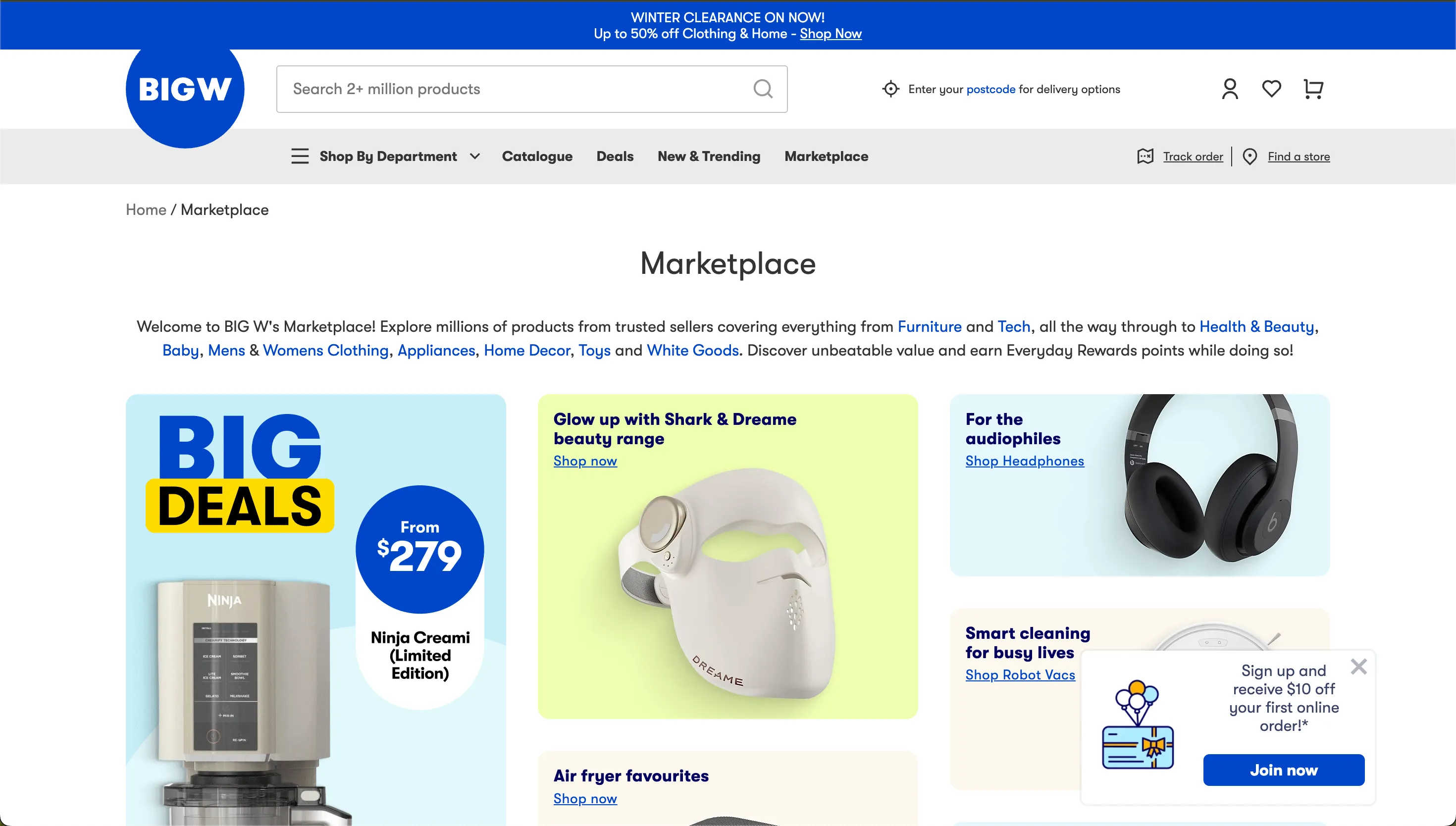 MyDeal homepage