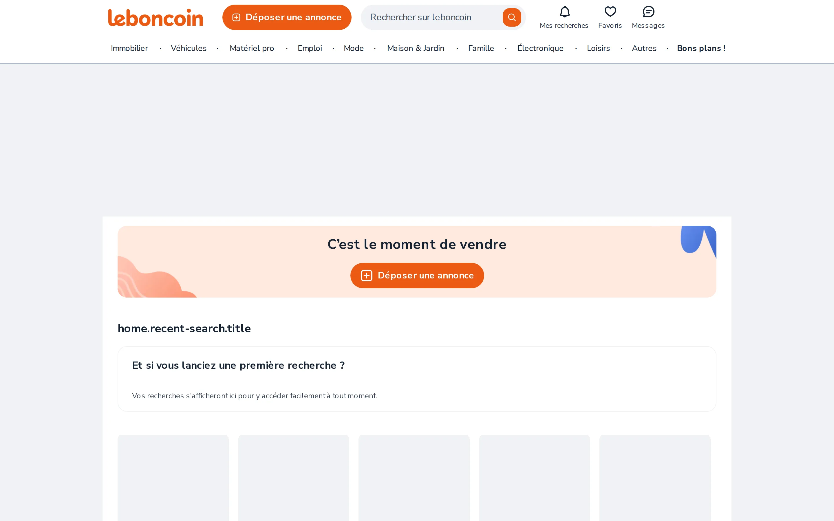 Leboncoin homepage