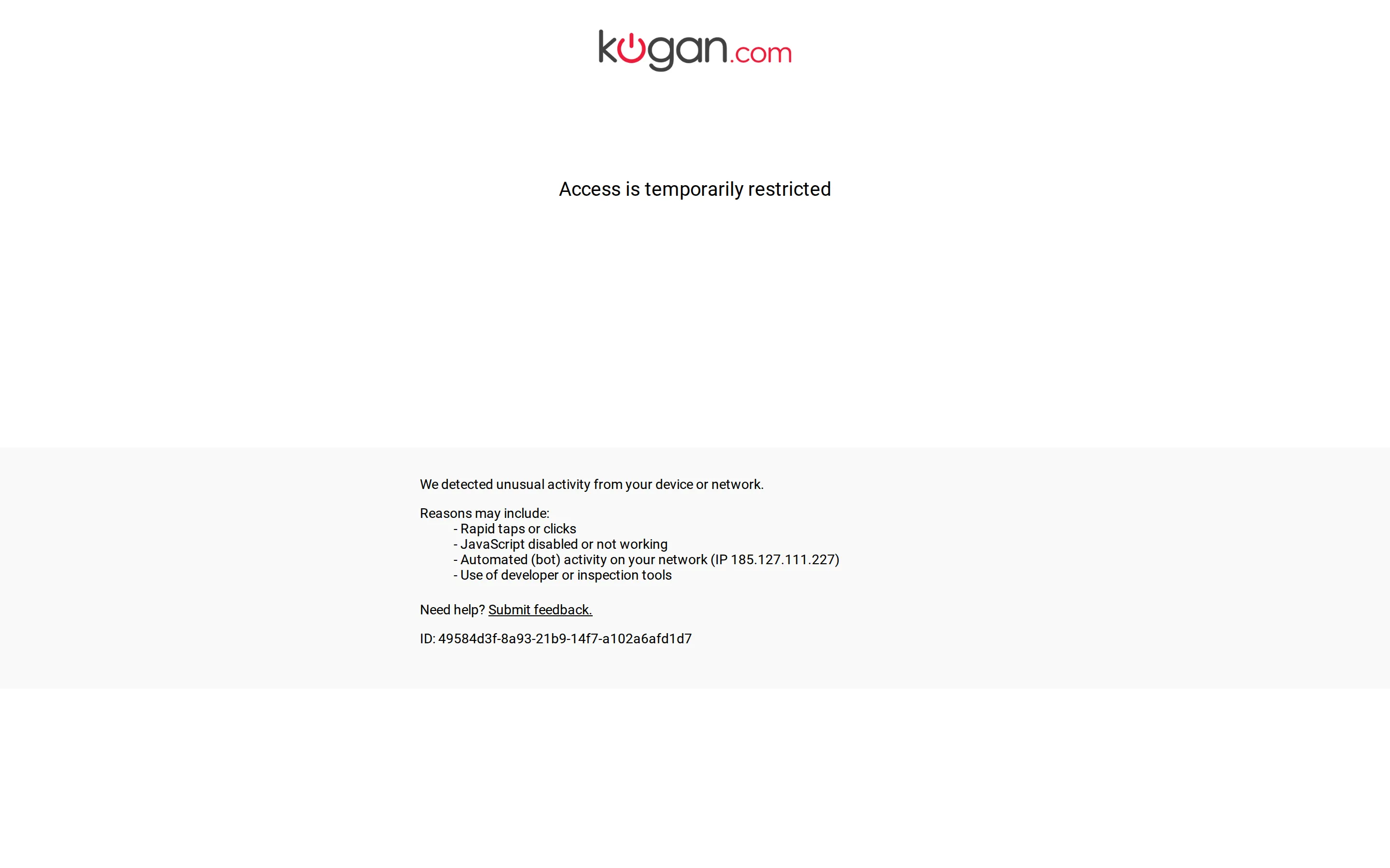 Kogan.com homepage