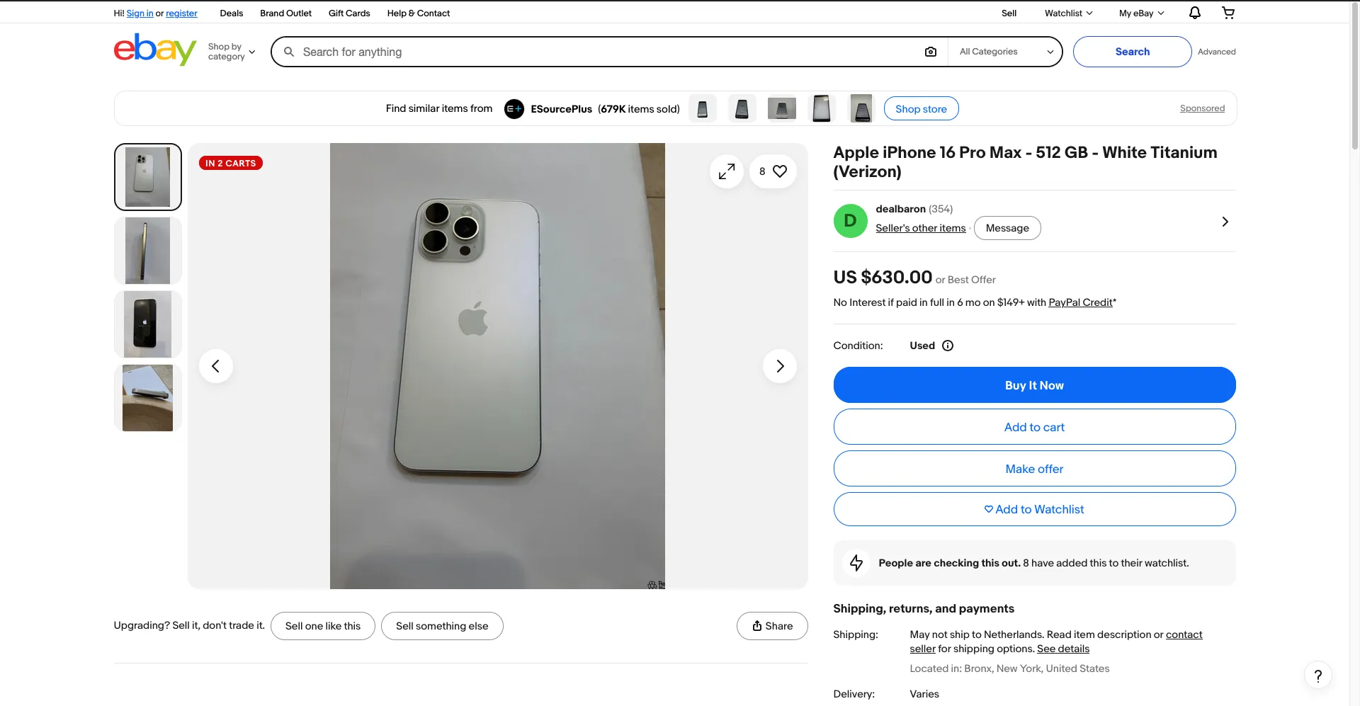 eBay product page