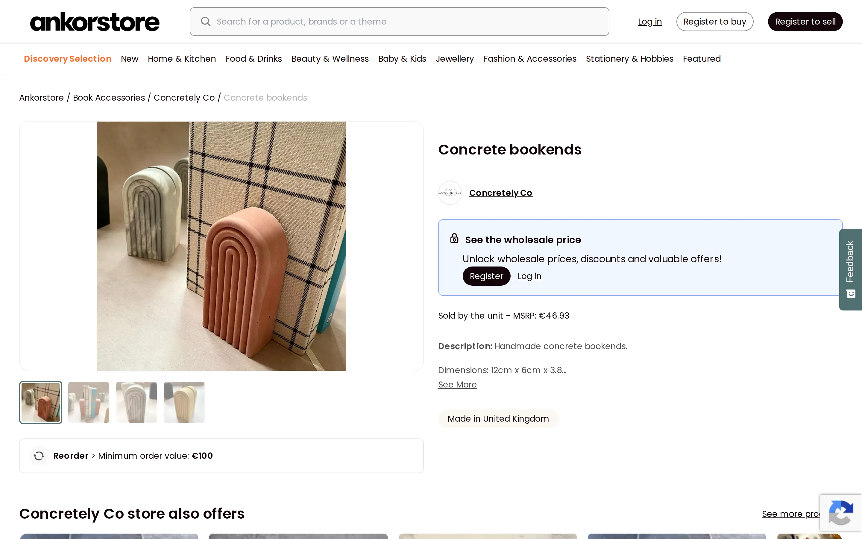 Ankorstore product page