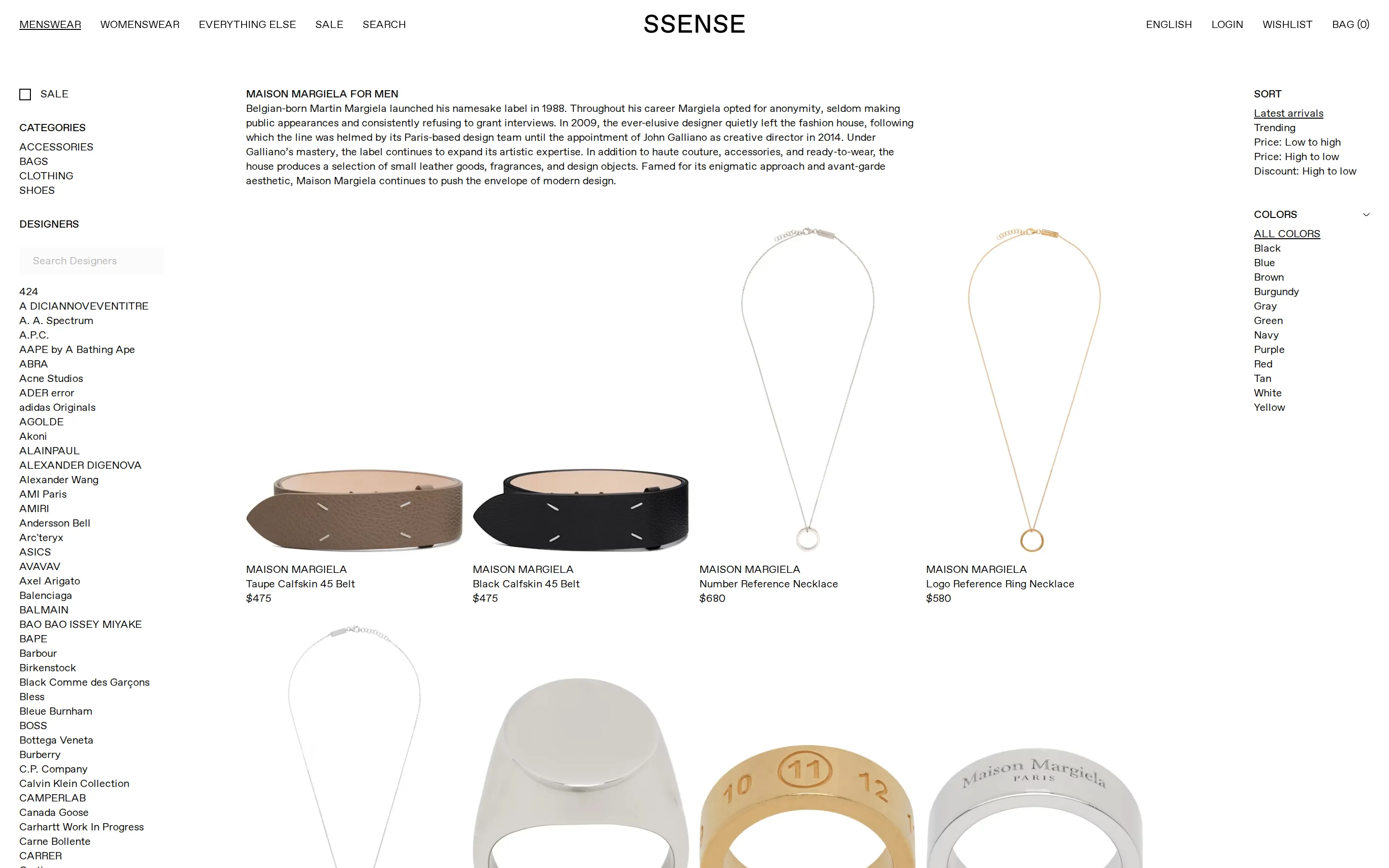 SSENSE product page