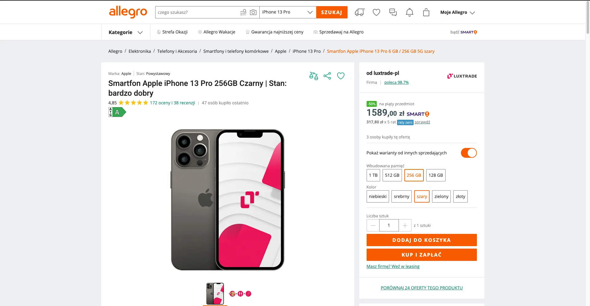 Allegro product page