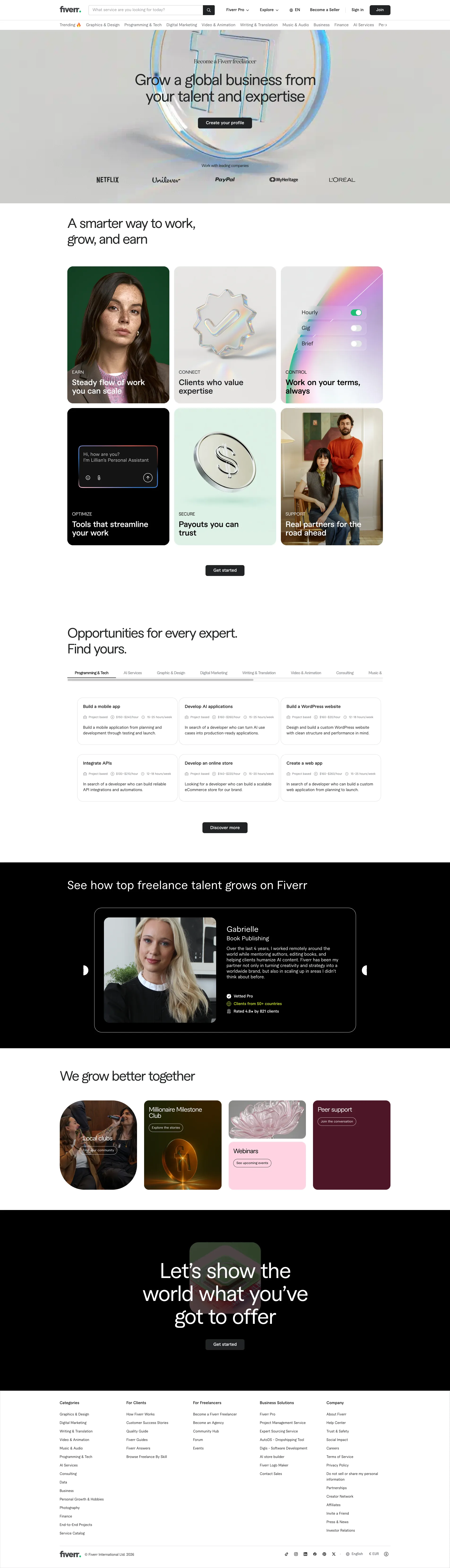 Fiverr seller page