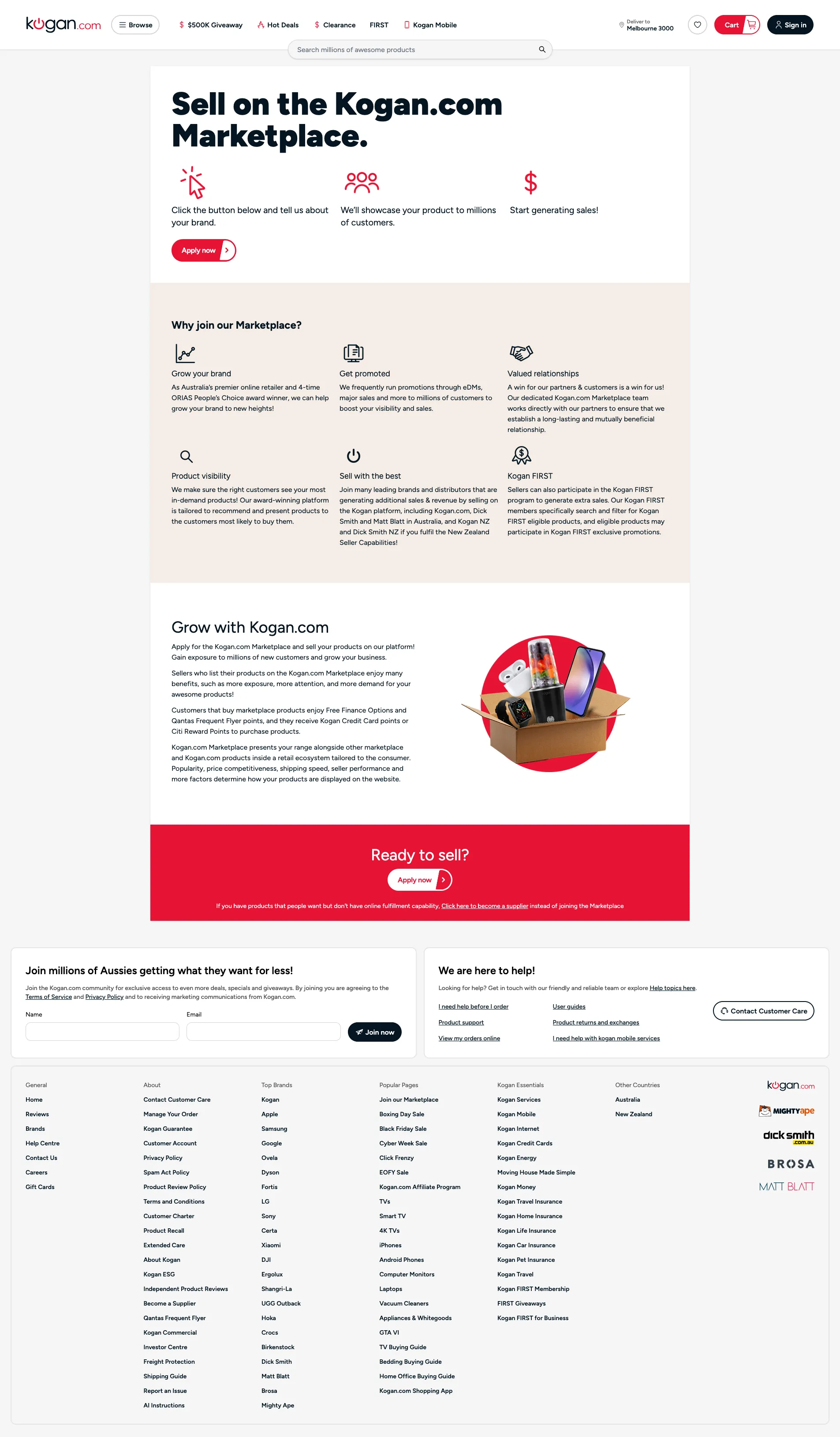 Kogan.com seller page