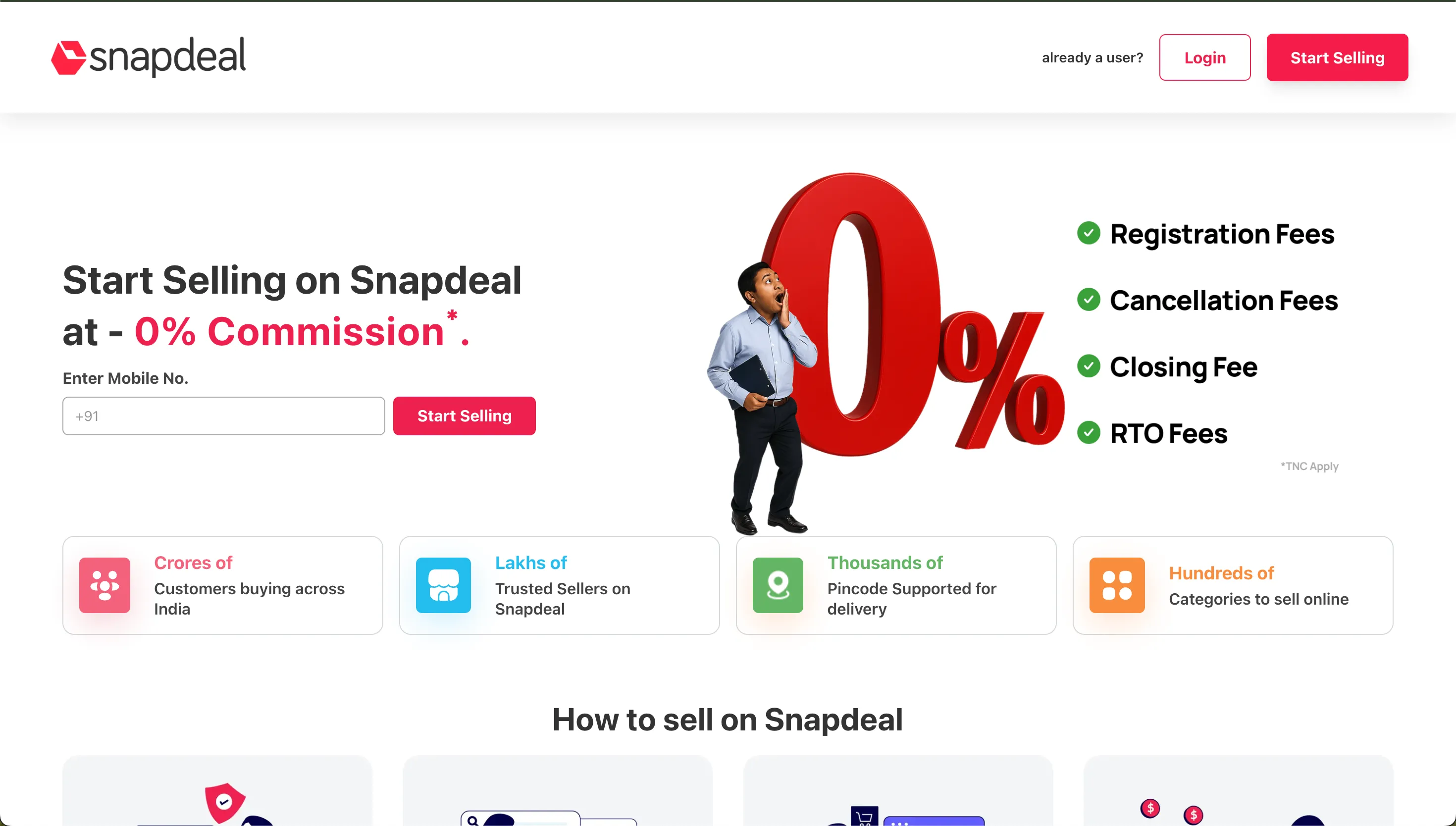 Snapdeal seller page