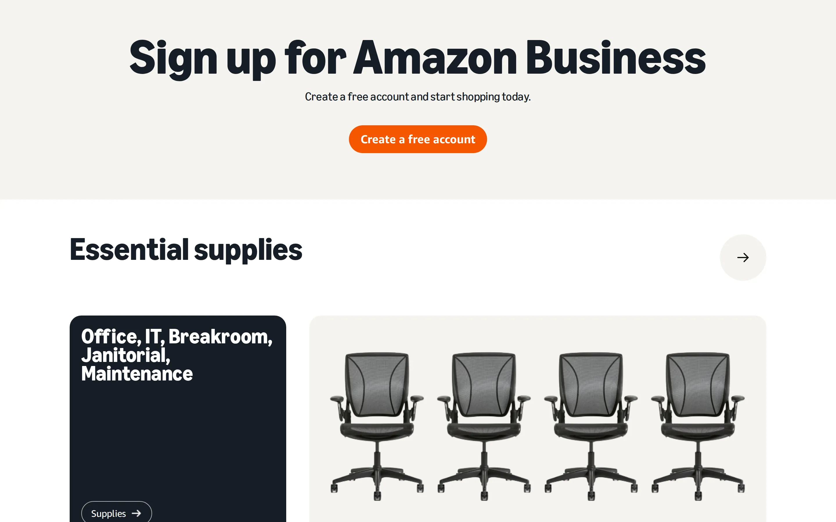 Amazon Business seller page