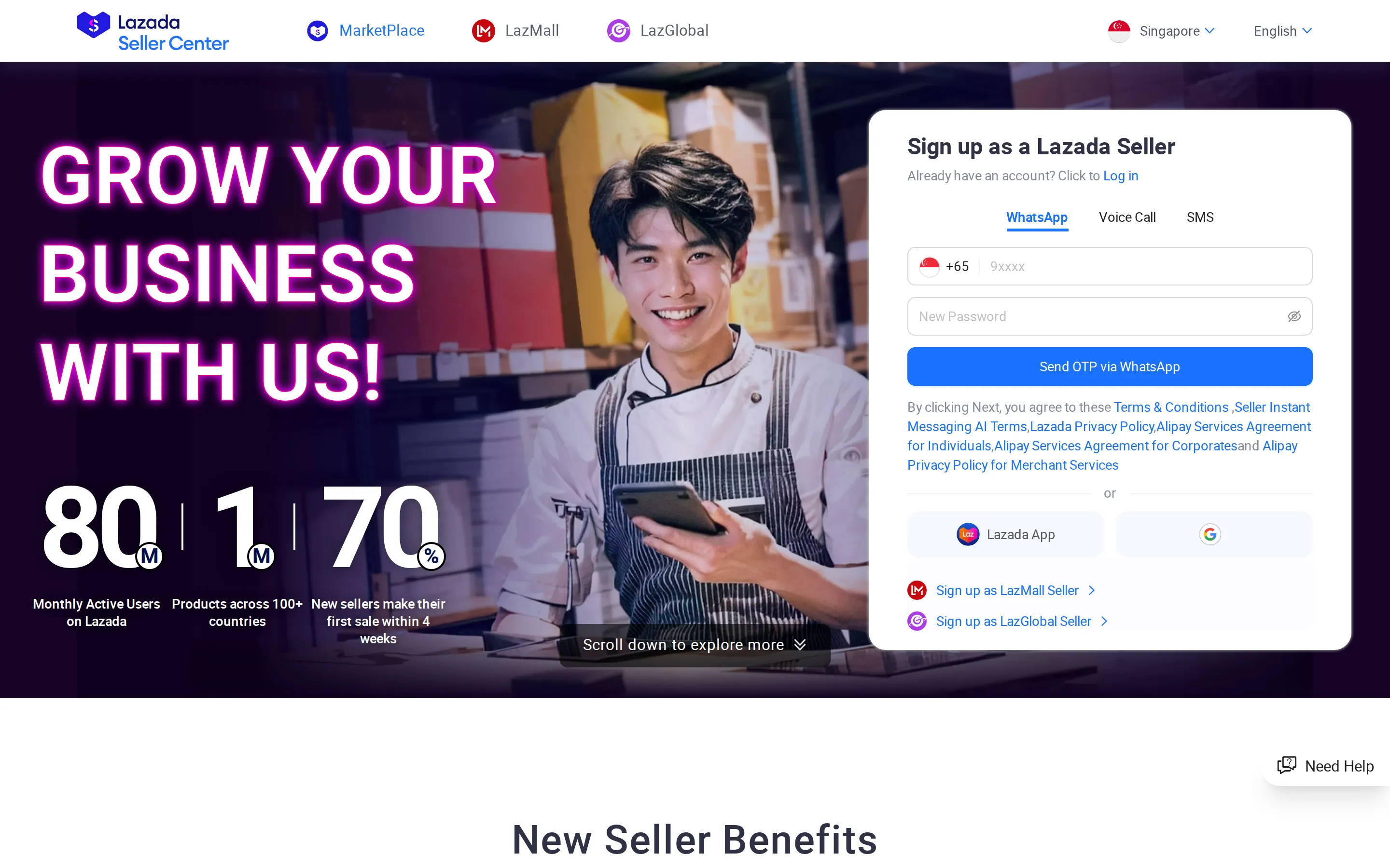Lazada seller page