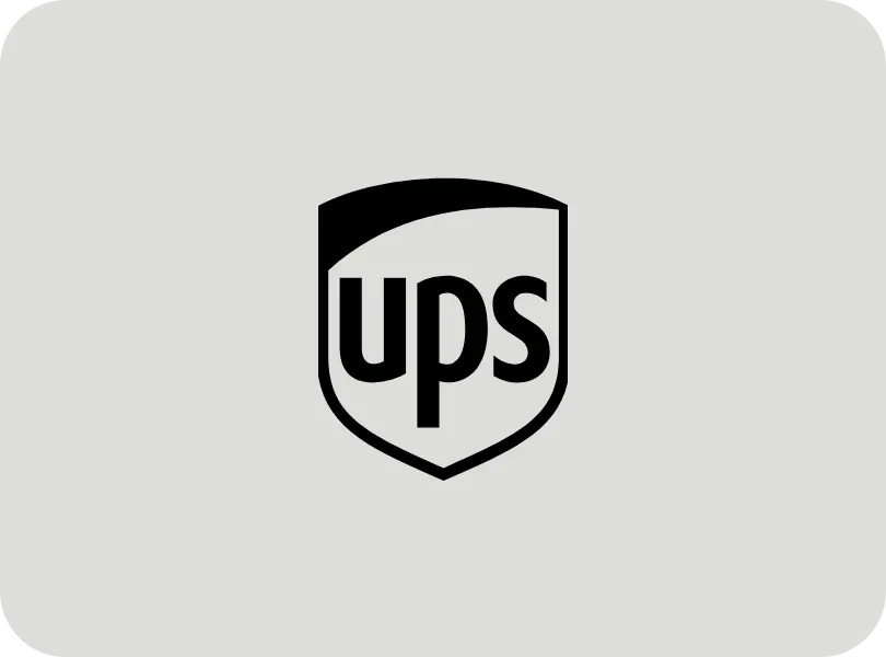 UPS-Logo schwarz-weiß