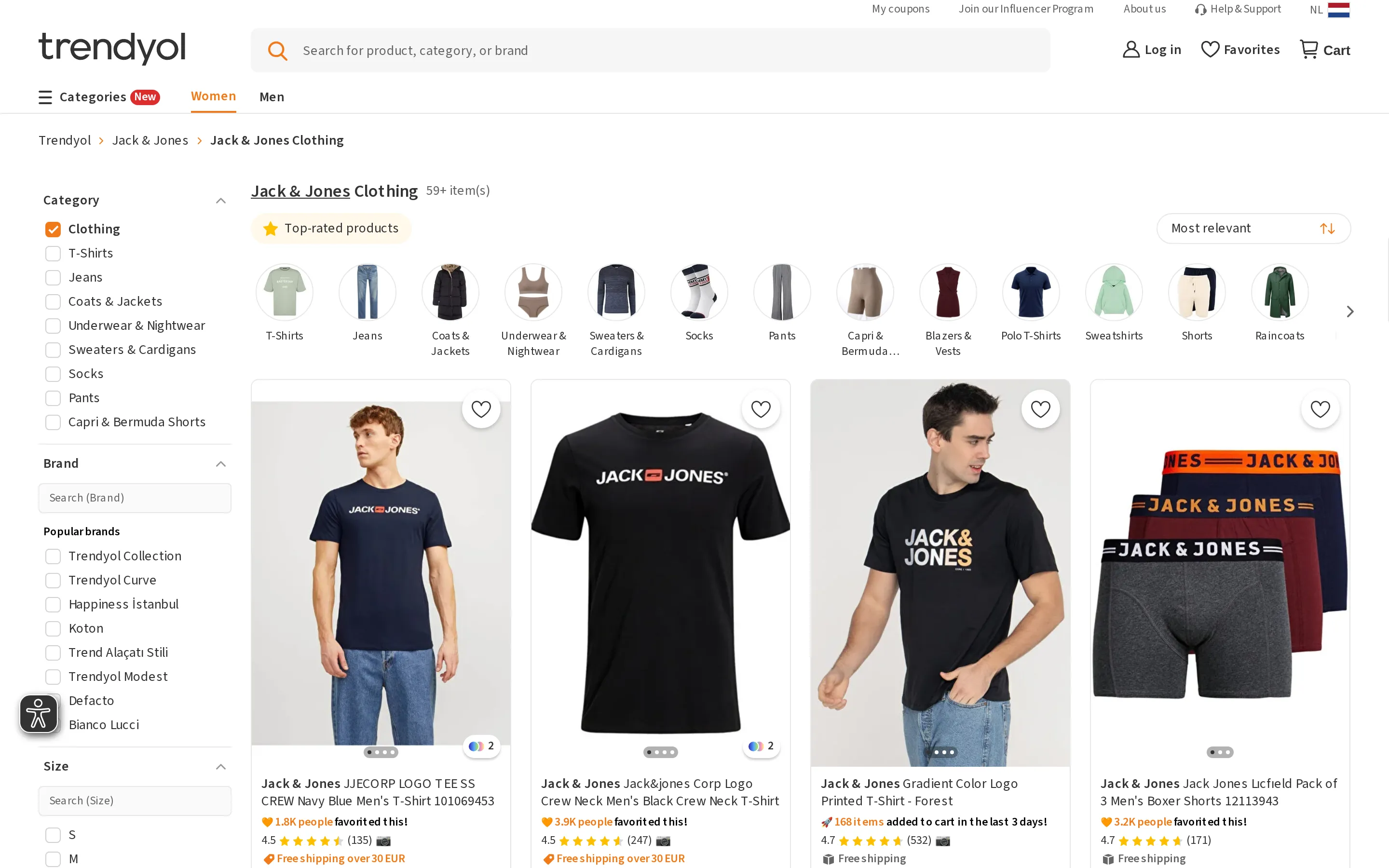 Trendyol vendor page