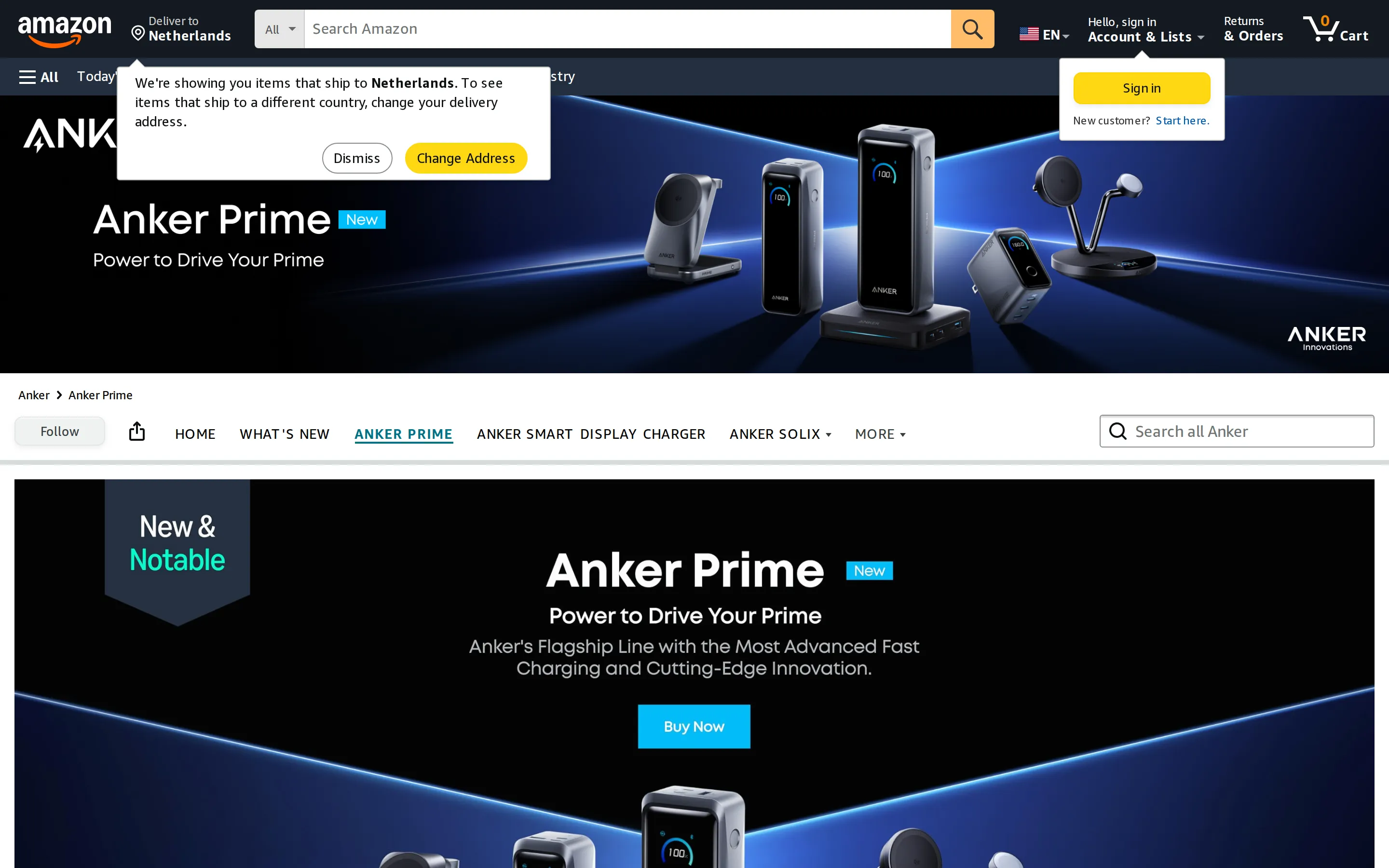 Page fournisseur Amazon