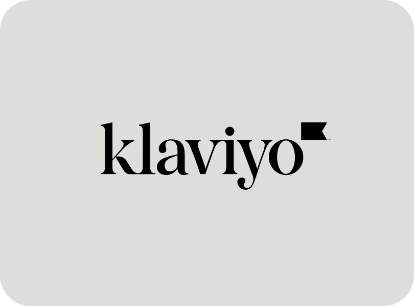 Klaviyo logo black and white
