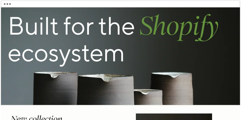 Built for the Shopify ecosystem