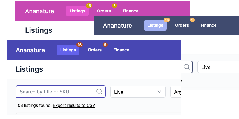 Customize look interface preview