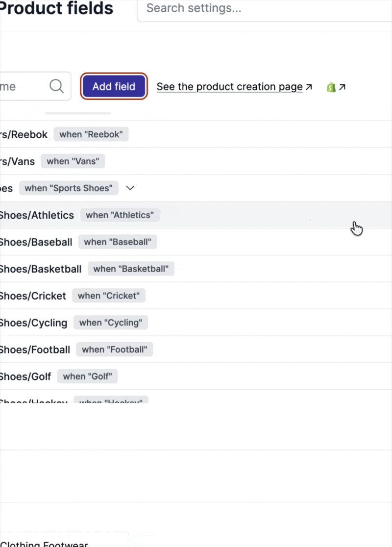 Add product field demonstration