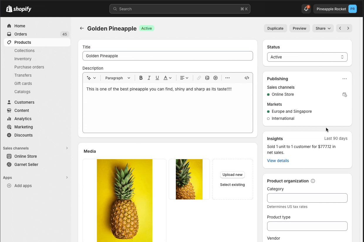 add product ui