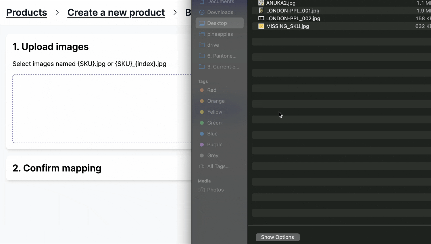 Bulk image upload demo