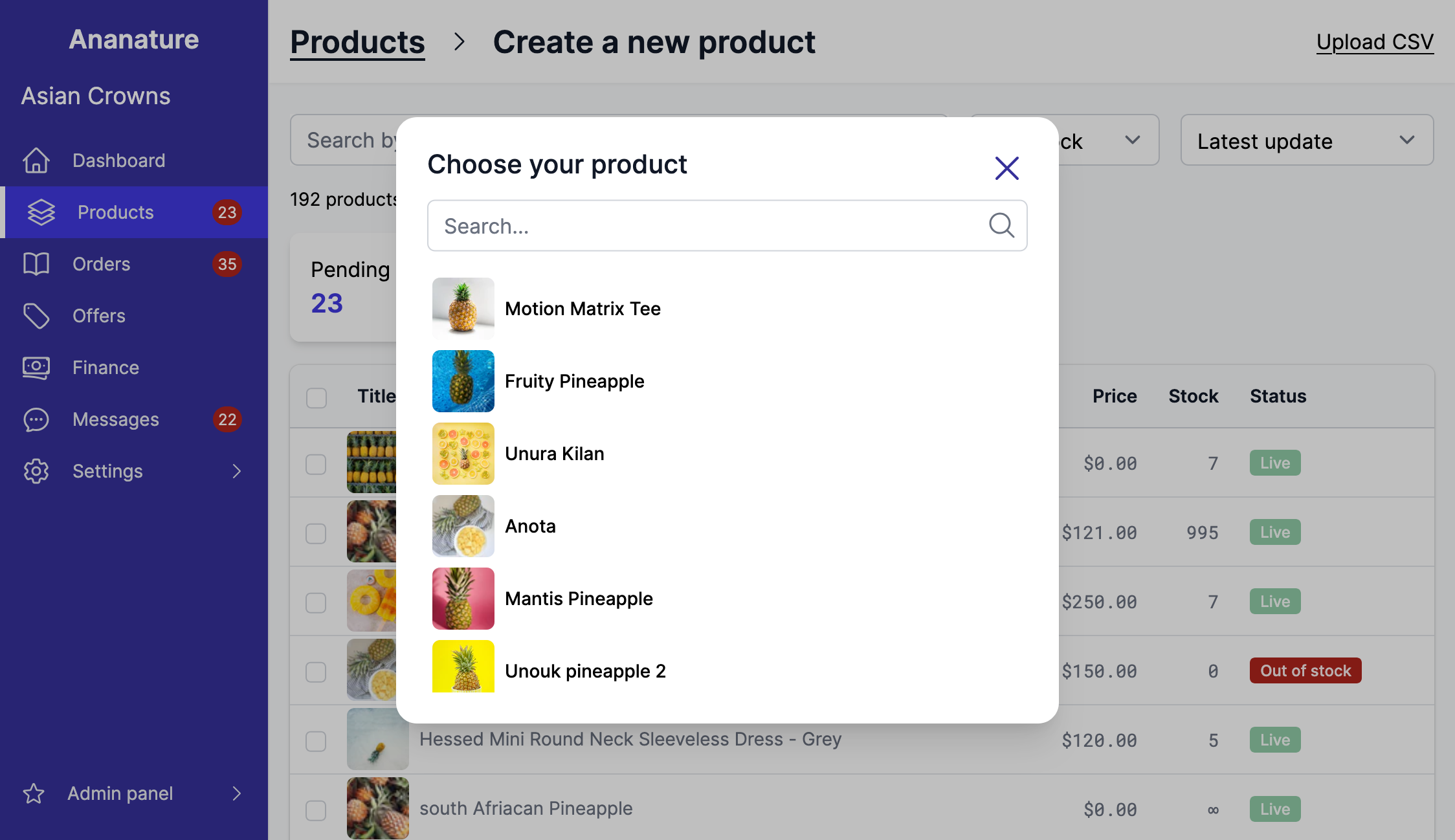 Catalog list