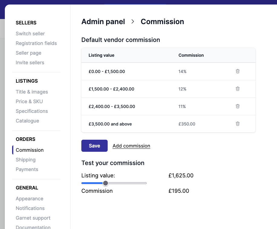commission template percentage and flat