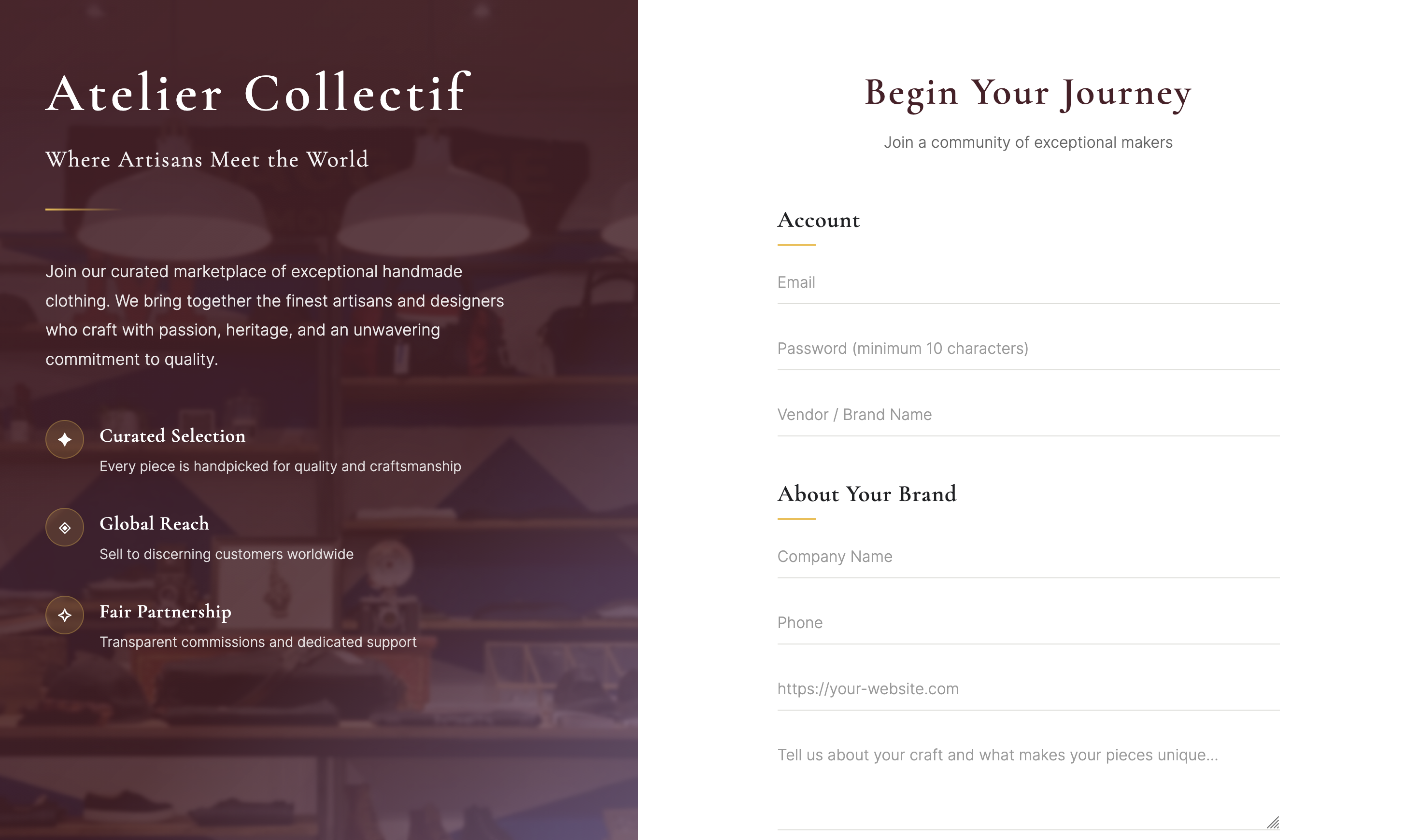 Custom authentication forms