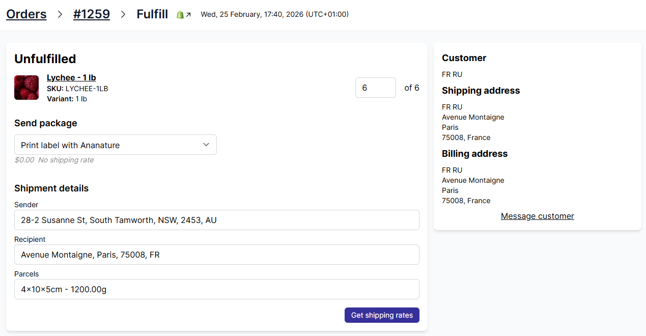 easyship label step 2