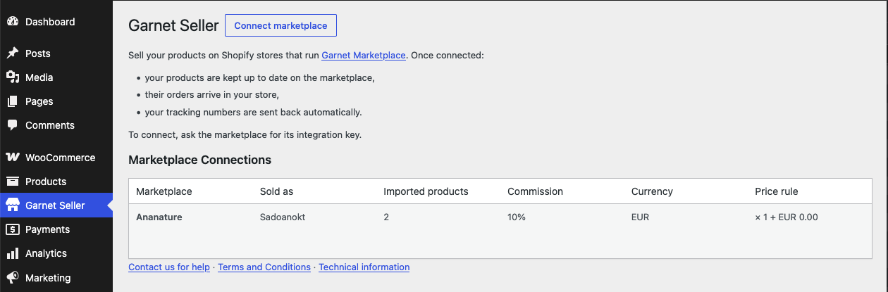 Garnet Seller for WooCommerce
