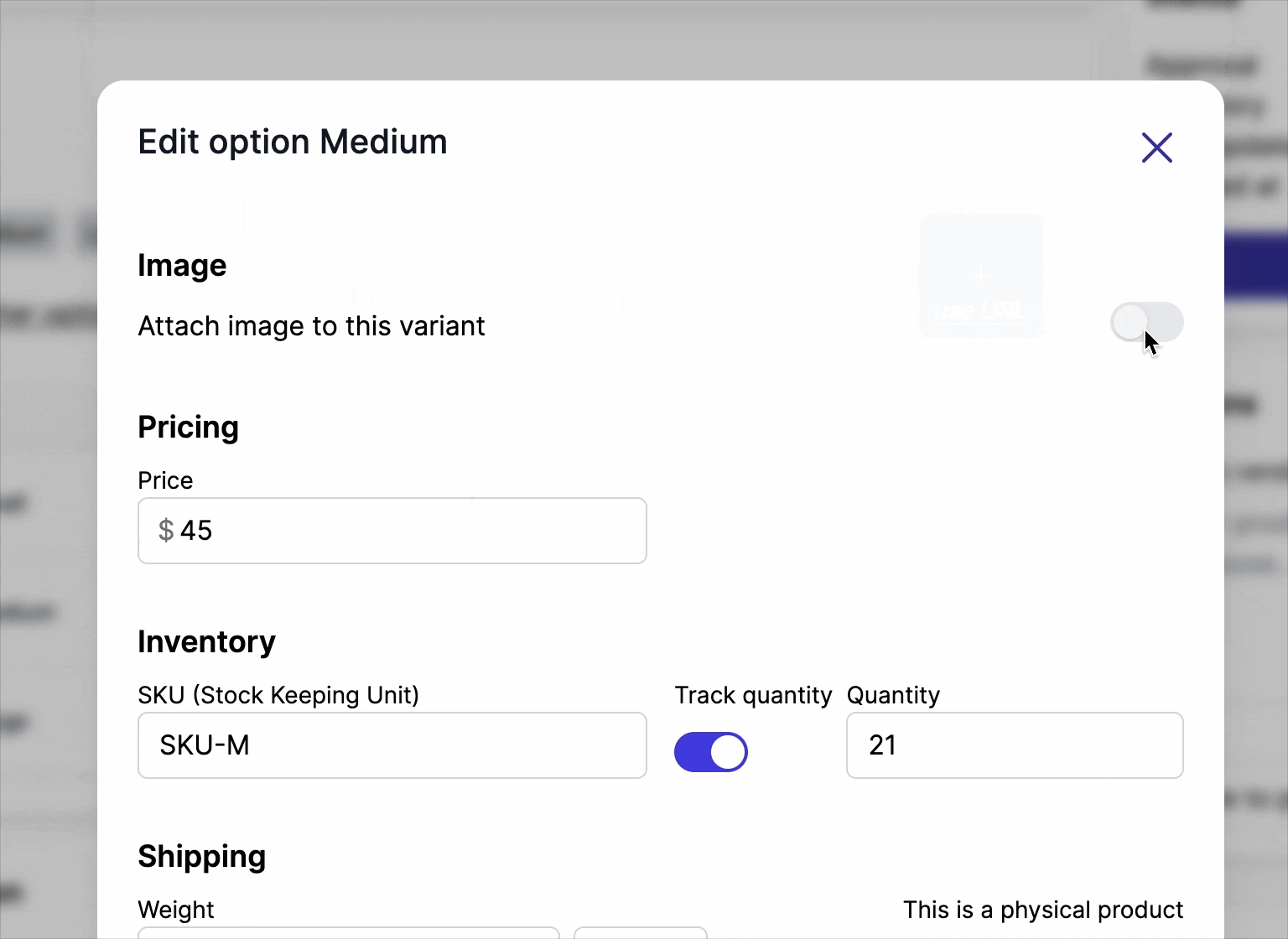 Add image to variants