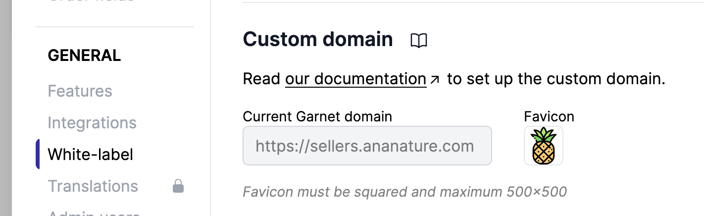 Set your favicon in Garnet