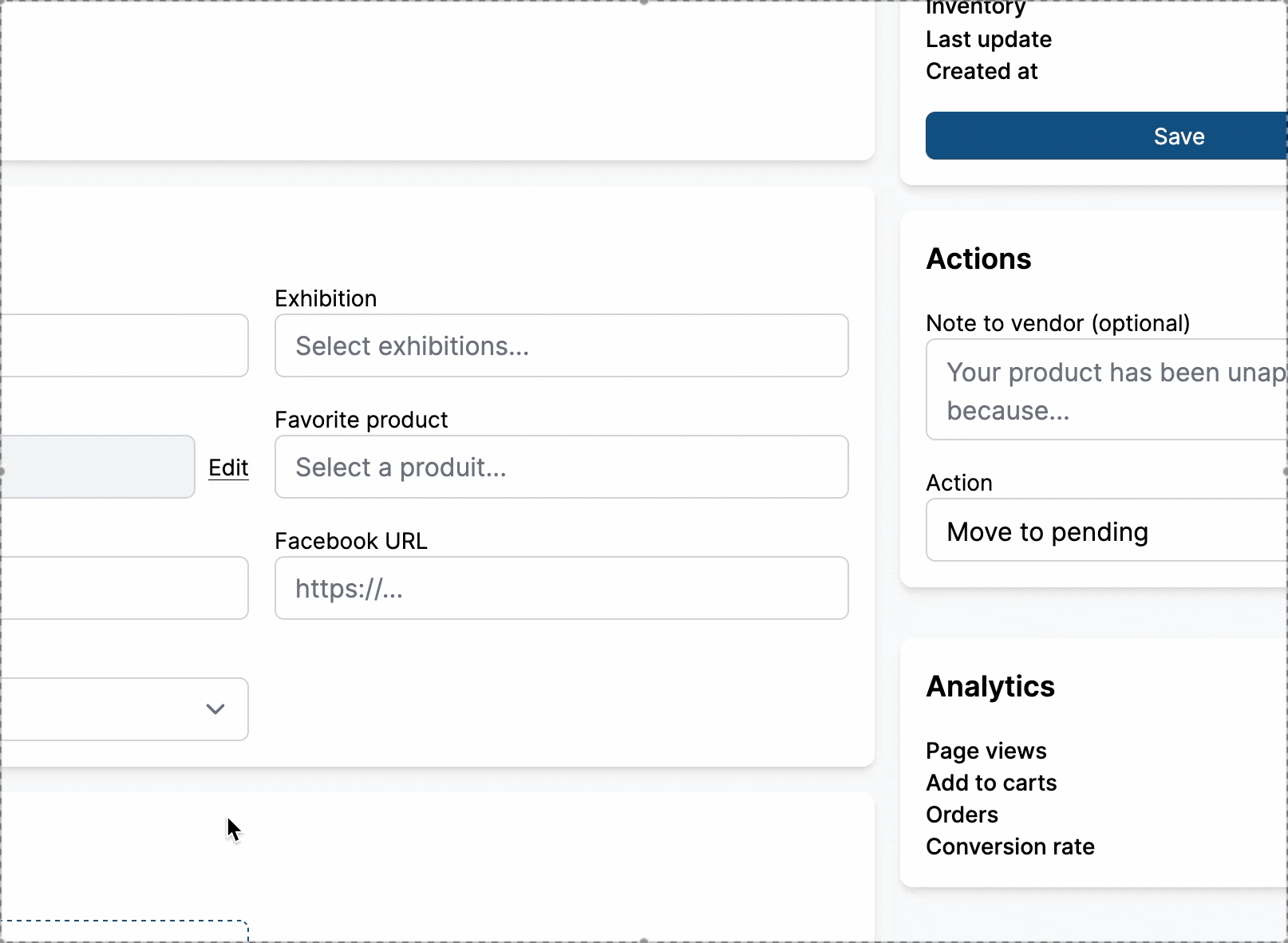 Product reference picker