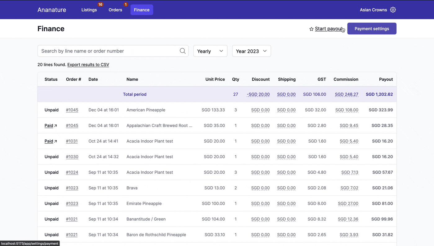 payout manual demo