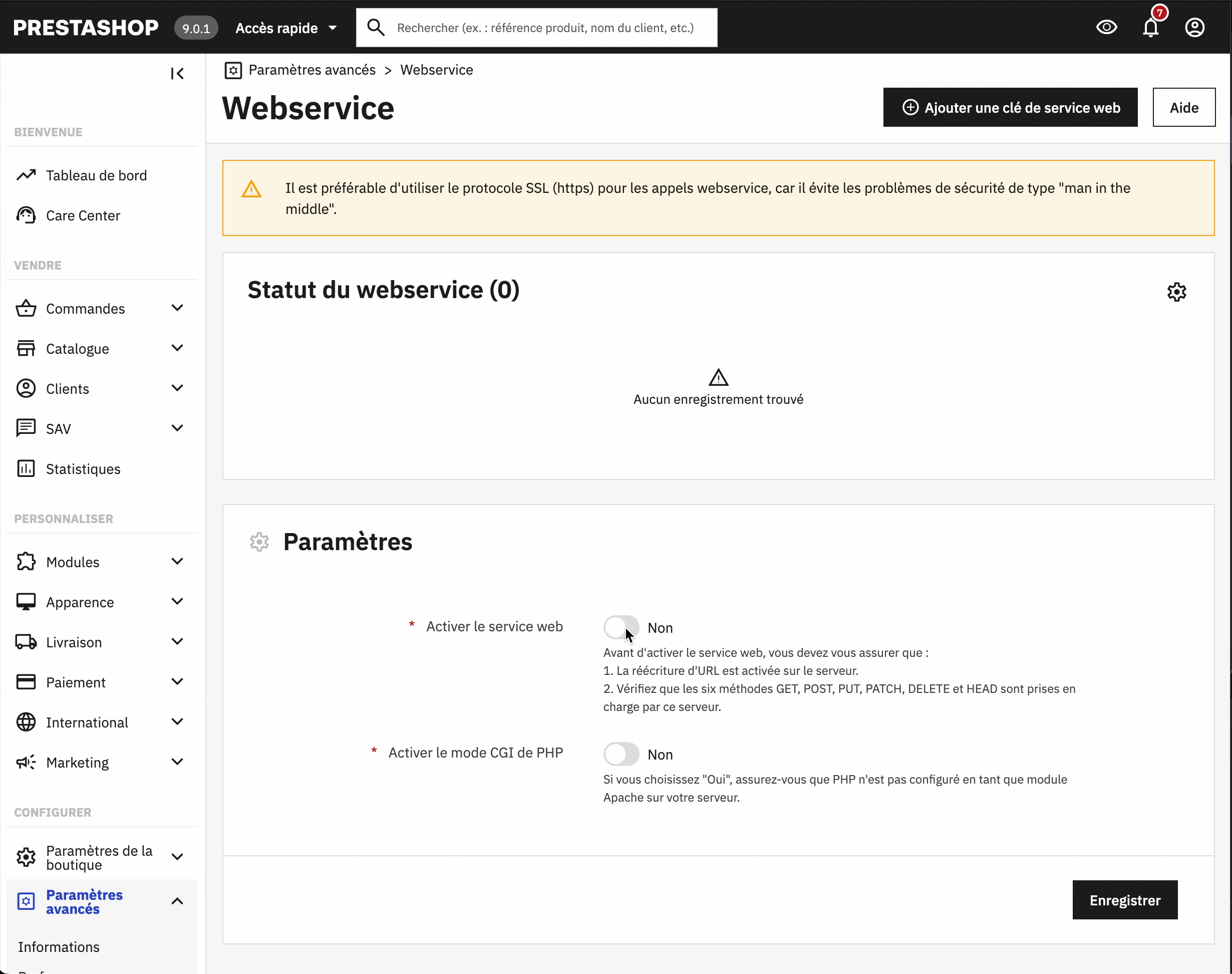 Prestashop create webservice demo