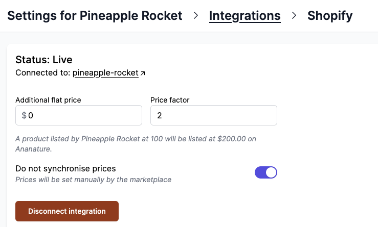 Skip price update screenshot