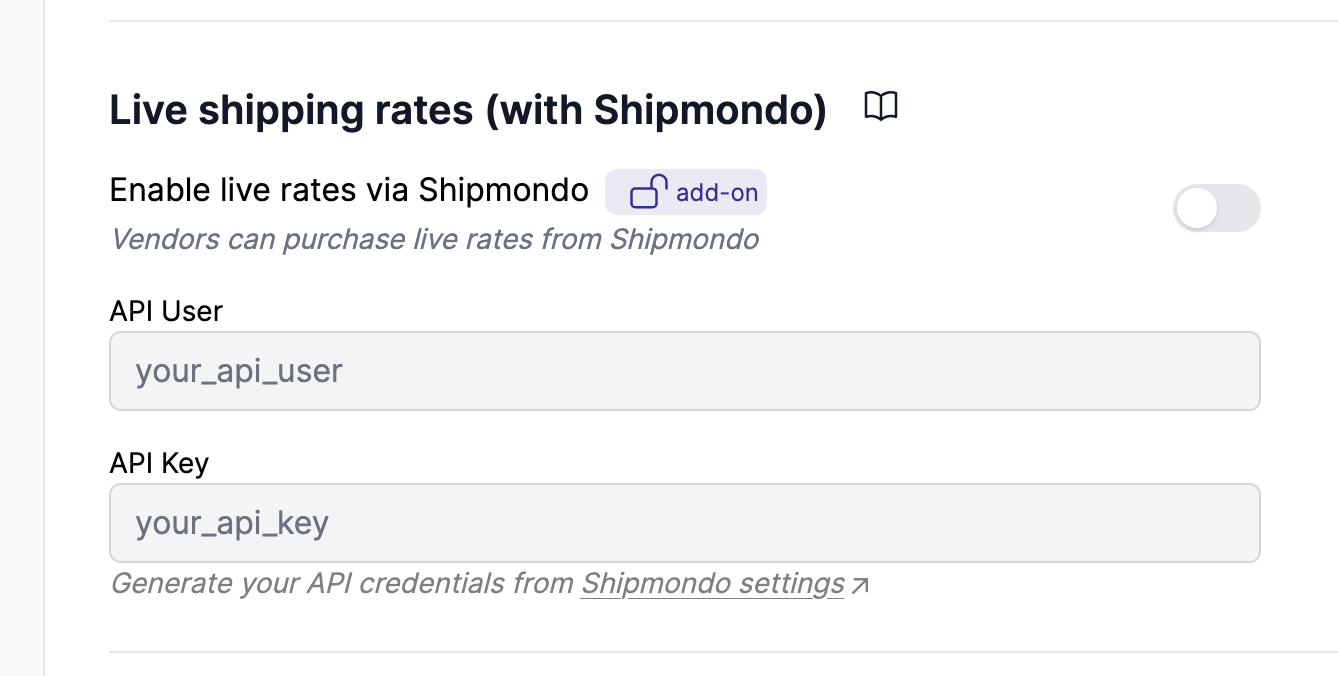 Shipmondo setup