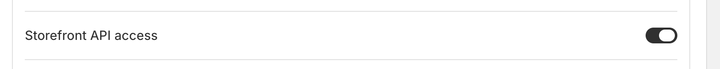 Storefront API access